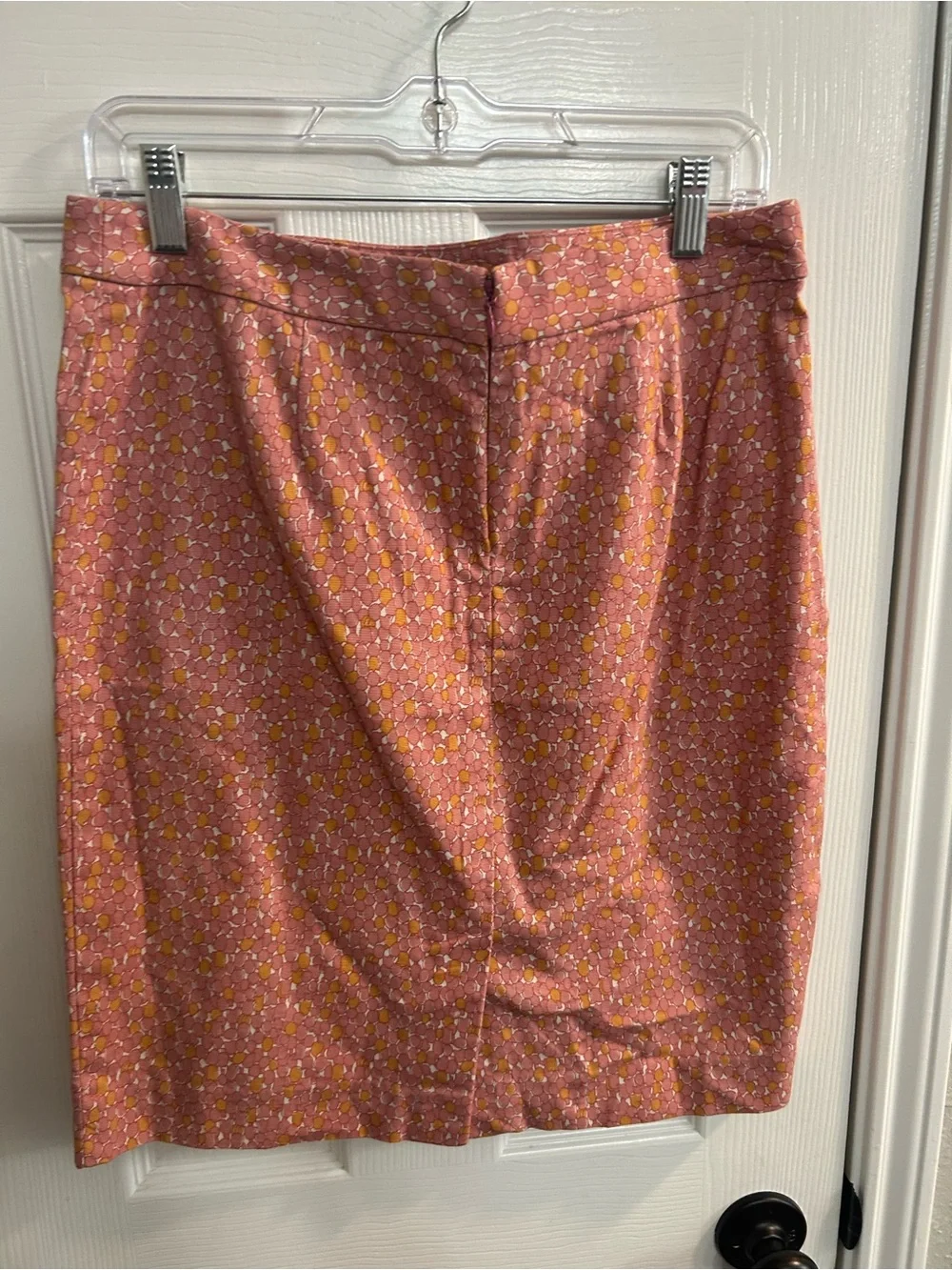 Talbots Women’s Pink Orange  Tulip Print Pencil Straight Skirt 10 Petite NWOT